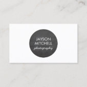 写真家、職人のための黒板サークルロゴ 名刺 (正面)