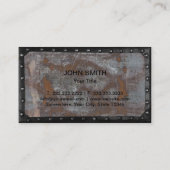 写真家,錆びた金属の額縁写真 名刺 (裏面)