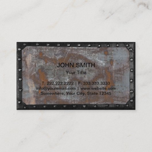 写真家,錆びた金属の額縁写真 名刺 (裏面)