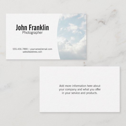 写真家 | 雲 名刺 (正面/裏面)