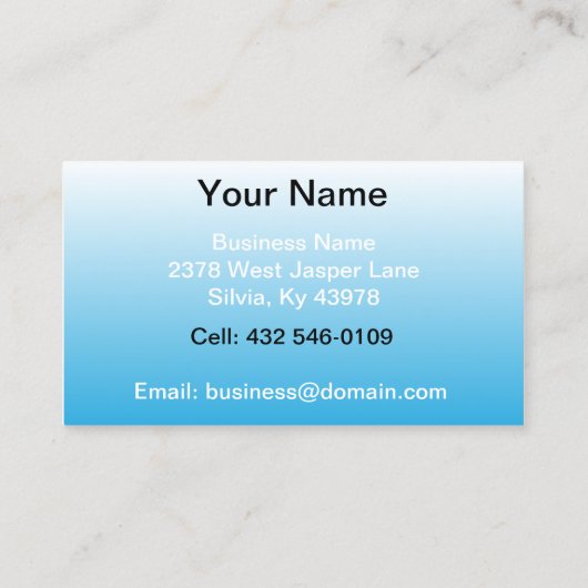 写真家 – 青 名刺 (裏面)