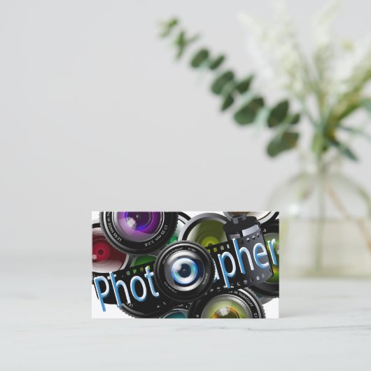 写真家 – 青 名刺 (スタンド正面)