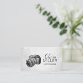 写真家 – DSLRカメラ水の色のスケッチブシン 名刺 (スタンド正面)