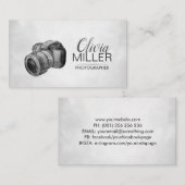 写真家 – DSLRカメラ水の色のスケッチブシン 名刺 (正面/裏面)