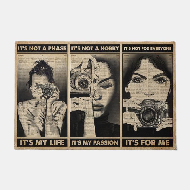 写真家Doormat、ヴィンテージVibes Mat ドアマット (正面)