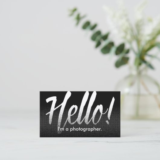 写真家Hello Black & White Photography 名刺 (スタンド正面)