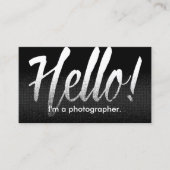 写真家Hello Black & White Photography 名刺 (正面)