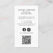 写真家QRコードフォトソーシャルメディア 名刺 (裏面)