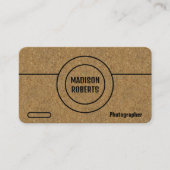 写真家QRコードブラウンクラフトプロフェッショナル 名刺 (正面)