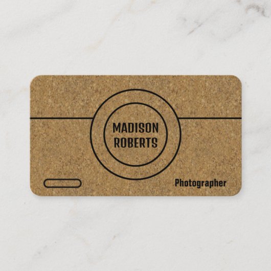 写真家QRコードブラウンクラフトプロフェッショナル 名刺 (正面)