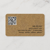 写真家QRコードブラウンクラフトプロフェッショナル 名刺 (裏面)