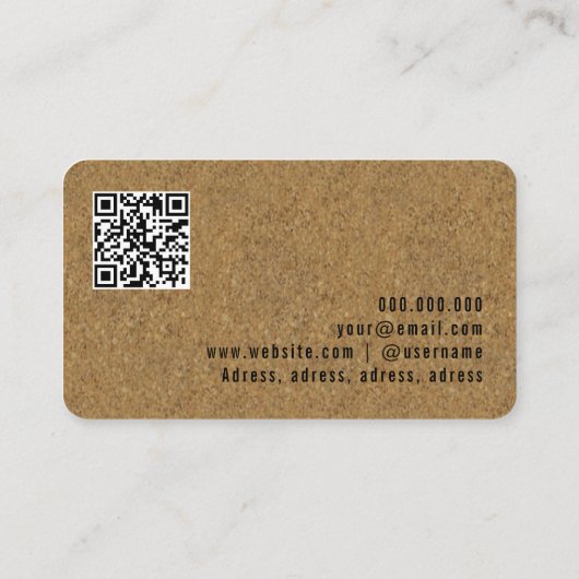写真家QRコードブラウンクラフトプロフェッショナル 名刺 (裏面)