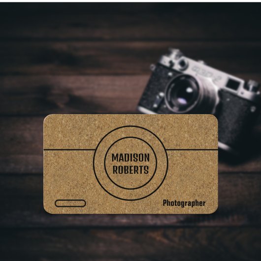 写真家QRコードブラウンクラフトプロフェッショナル 名刺