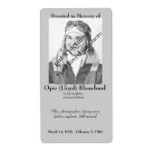 写真寄贈蔵書票.. ラベル (正面)