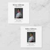 写真専門モダンのソーシャルメディアのアドレスsimpl スクエア名刺 (正面/裏面)