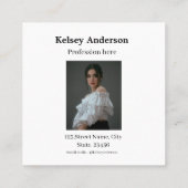 写真専門モダンのソーシャルメディアのアドレスsimpl スクエア名刺 (裏面)