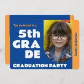 写真小学校の卒業式 招待状 (正面/裏面)