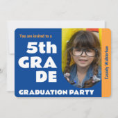 写真小学校の卒業式 招待状 (正面)