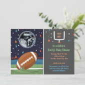 写真少年の赤ちゃんシャワーでのサッカーの招待 招待状 (スタンド正面)