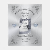 写真年の結婚記念日のギフトのアイディア フリースブランケット (正面)