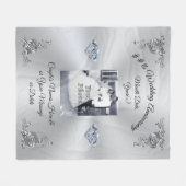 写真年の結婚記念日のギフトのアイディア フリースブランケット (正面(横))