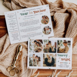 写真年レビュー休暇カードクリスマスボホ シーズンカード