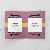 写真年名マイルストーンの誕生日の紫を追加 カード (内部)