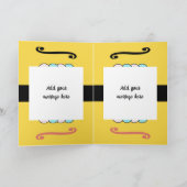 写真年名マイルストーンの誕生日の黄色を追加 カード (内部)