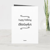 写真年名マイルストーンの誕生日グレーを追加 カード (裏面)