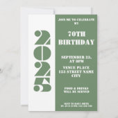 写真年1955年70歳の誕生日招待状 招待状 (裏面)