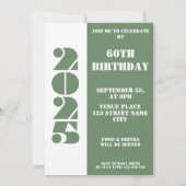 写真年1965 60歳の誕生日招待状 招待状 (裏面)