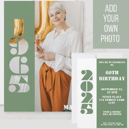 写真年1965 60歳の誕生日招待状 招待状