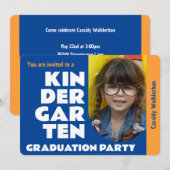 写真幼稚園の卒業式 招待状 (正面/裏面)