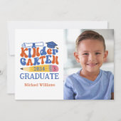 写真幼稚園の卒業発表 招待状 (正面)