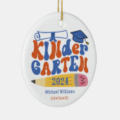 写真幼稚園の卒業 セラミックオーナメント (右)