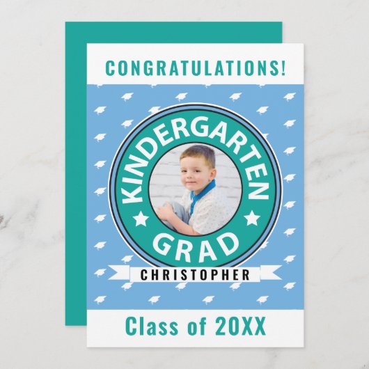 写真幼稚園の卒業 案内状 (正面/裏面)