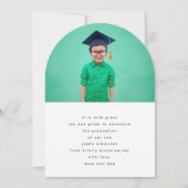 写真幼稚園卒業アーチ発表 招待状 (裏面)