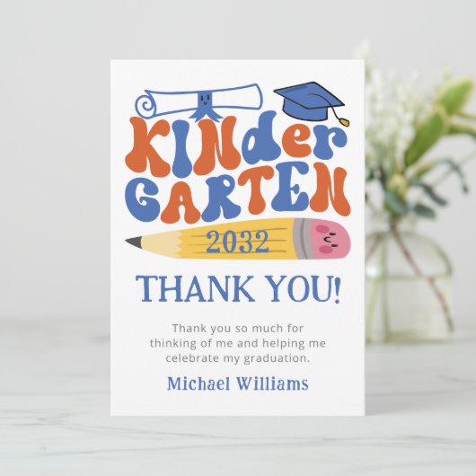 写真幼稚園卒業2024サンキューカード サンキューカード (スタンド正面)