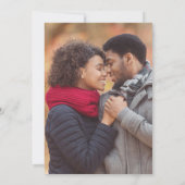 写真延期カード バーガンディー 結婚式最新情報 招待状 (裏面)