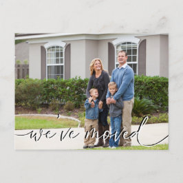 写真引っ越しました新しいアドレスの移動告知 ポストカード
