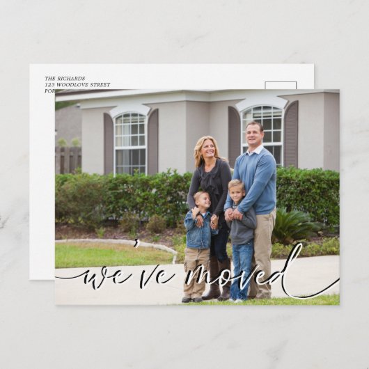 写真引っ越しました新しいアドレスの移動告知 ポストカード (正面/裏面)