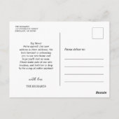 写真引っ越しました新しいアドレスの移動告知 ポストカード (裏面)