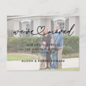 写真引っ越しました新しいアドレスの移動告知 ポストカード (正面)