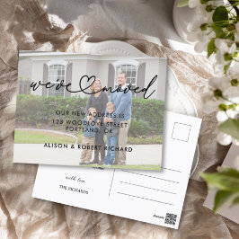 写真引っ越しました新しいアドレスの移動告知 ポストカード