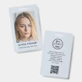 写真従業員ビジネスIDソフト海軍スタッフバッジ バッジ (正面＆裏面)