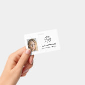 写真従業員ビジネスIDホワイトスタッフ名 バッジ (Handheld)