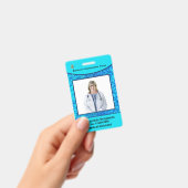 写真従業員名バーコードロゴカスタム バッジ (手持ち)