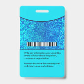 写真従業員名バーコードロゴカスタム バッジ (裏面)