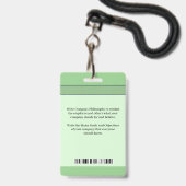 写真従業員名バーコードロゴカスタムID バッジ (裏面（ネックストラップ付）)