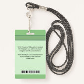 写真従業員名バーコードロゴカスタムID バッジ (裏面ランヤード)